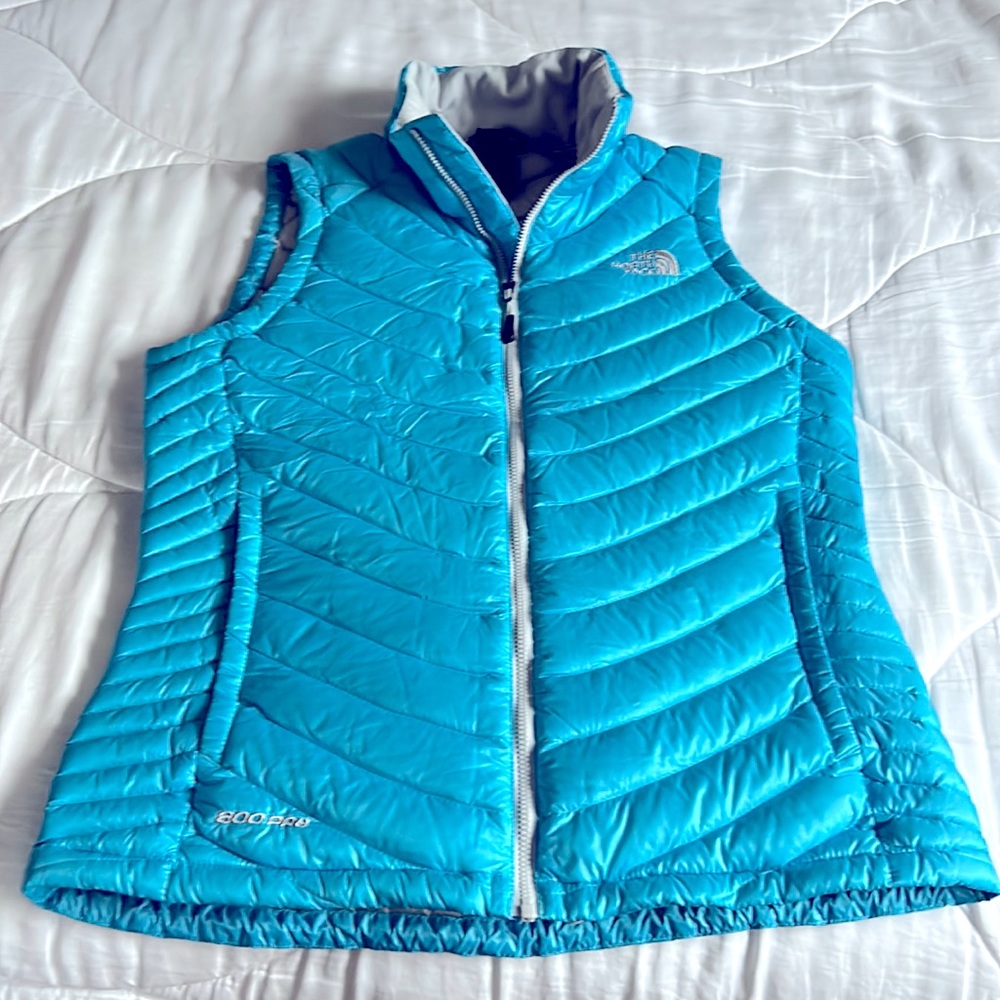 The North Face Woman’s NWT 800 PRO Bright Blue Down Filled Vest size small
